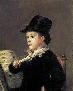 Portrait of Mariano Goya, the Artist-s Grandson, Francisco de goya y Lucientes